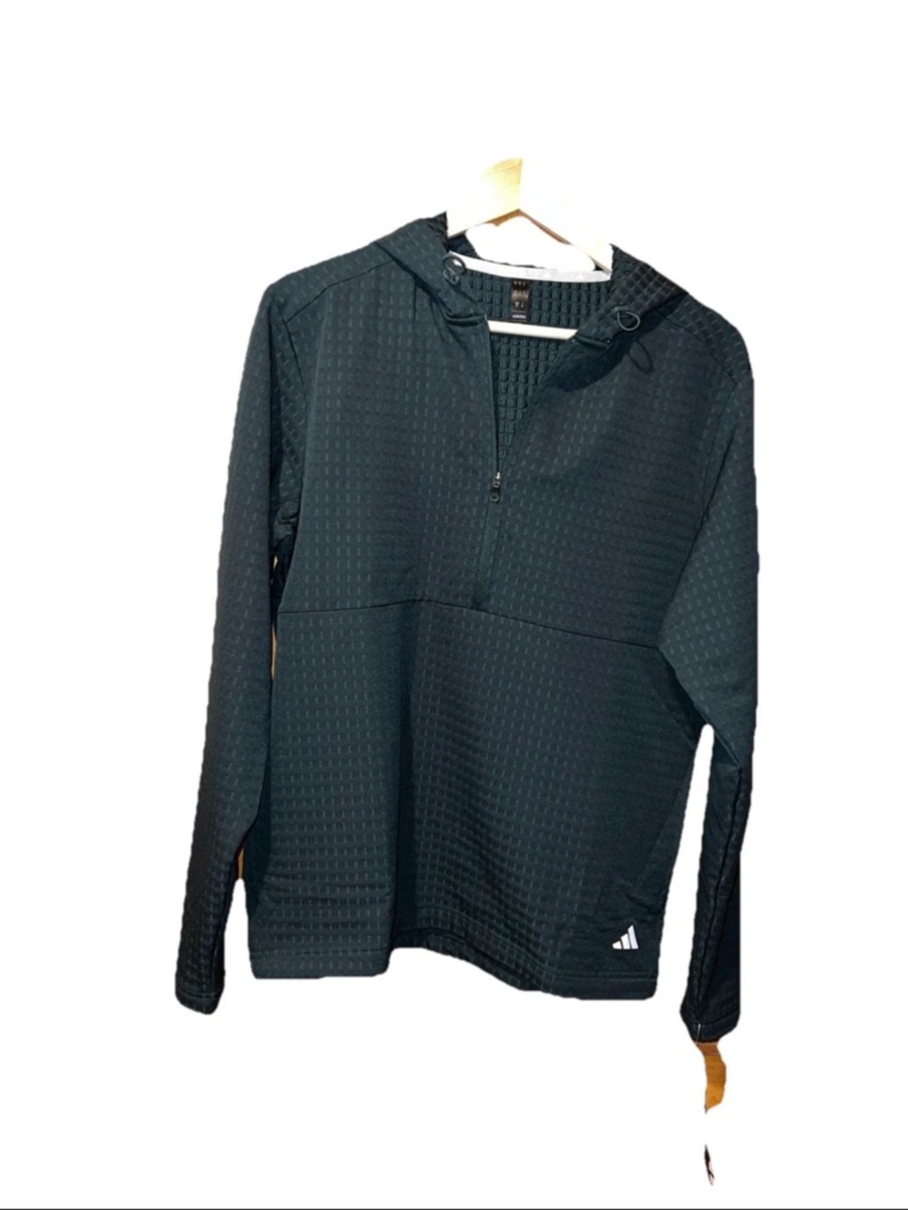adidas windbreaker jacket Men’s Hoodie S MSRP $80 Shadow Green 1/2 Zip ADVR0996